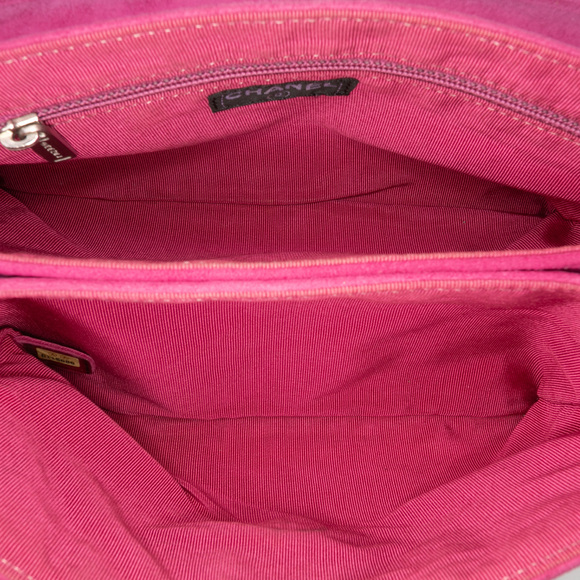 Pre-Loved Chanel CC Choco Bar Suede Beaded Chain Flap - Picture 4 of 12